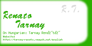 renato tarnay business card